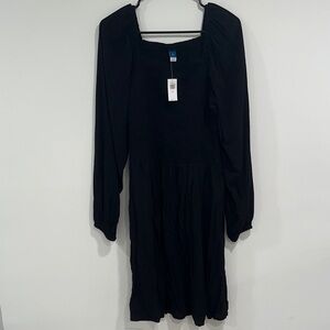 Old Navy Elegant Black Long Sleeve Dress